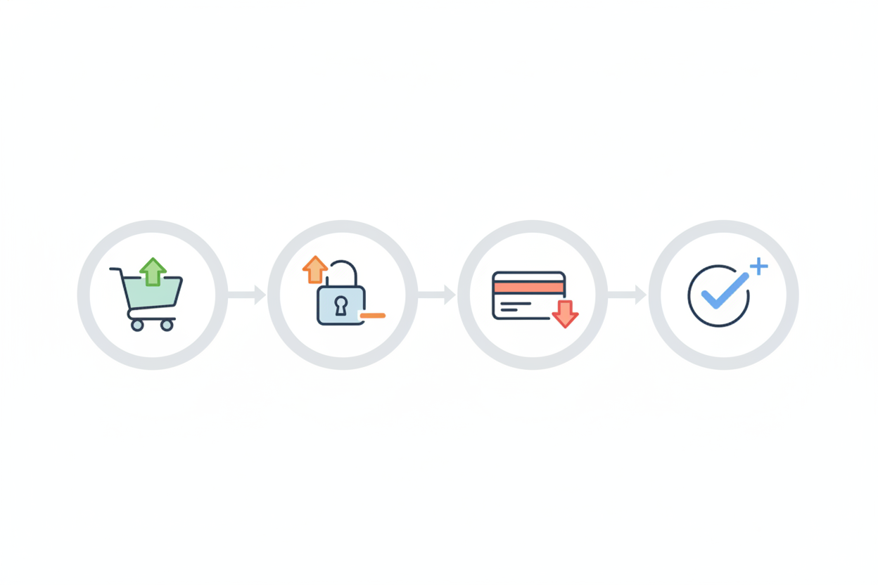 Shopify checkout showing trust badge placement near payment form