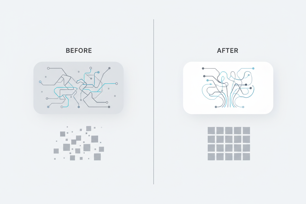 Before and after Shopify product feed optimization example